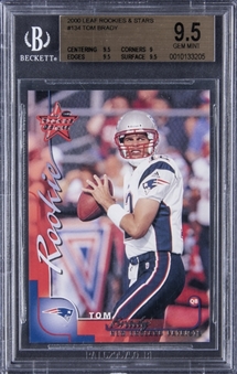 2000 Leaf Rookies & Stars #134 Tom Brady Rookie Card (#0620/1000) - BGS GEM MINT 9.5